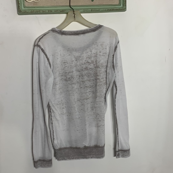 Express burn out cotton long sleeve graphic lace sugar skulls crystal pullover s - Picture 6 of 6